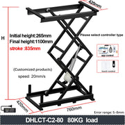 Load image into Gallery viewer, Electric Lifting Platform Tea Table 60/120/150kg Load Elevation Height Adjustable  Remote Control Motor Drive Iron Frame
