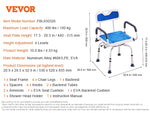 Amocart Swivel Shower Chair 360 Degree Adjustable with Armrest and Backrest for Shower or Bathtub Non-Slip for Elderly Disabled
