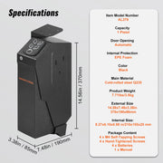 Charger l'image dans la visionneuse de galerie, SucceBuy Gun Safe Q235 Steel Pistol Safe with 3-Way Quick Access Gun Case Gun Box Advanced Biometric Technology Travel Gun Safe
