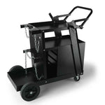 Amocart Welding Cart 2-Tier 4 Drawers Welder Cart with 360° Swivel Wheels Heavy Duty Rolling Welder Cart for Mig Plasma Cutter