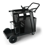 Charger l'image dans la visionneuse de galerie, SucceBuy Welding Cart 2-Tier 4 Drawers Welder Cart with 360° Swivel Wheels Heavy Duty Rolling Welder Cart for Mig Plasma Cutter
