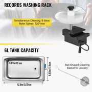 Load image into Gallery viewer, Amocart 6L Knob Ultrasonic Vinyl Record Cleaner Portable Washing Machine Ultrasound Dishwasher Contact Lenses Dental Jewelry
