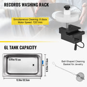 Load image into Gallery viewer, SucceBuy 6L Knob Ultrasonic Vinyl Record Cleaner Portable Washing Machine Ultrasound Dishwasher Contact Lenses Dental Jewelry
