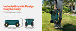 Amocart Garden Scooter with Seat 2in1 Rolling Garden Cart w/ Storage Bin Supports up to 227lbs Outdoor Wagon w/ Handle for Yard