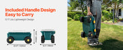 Load image into Gallery viewer, Amocart Garden Scooter with Seat 2in1 Rolling Garden Cart w/ Storage Bin Supports up to 227lbs Outdoor Wagon w/ Handle for Yard
