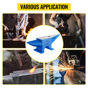 Load image into Gallery viewer, SucceBuy 30KG Single Rugged Round Horn Anvil Cast Steel Block Blacksmith Bench Tool Jewelry Making Manual Equipment Metalsmiths
