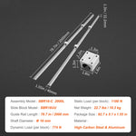Amocart 2PCS Linear Guide Rails SBR12 SBR16 SBR20 SBR25 800-2200mm & 4PCS UU Bearing Blocks Smooth Motion DIY Mills CNC Parts