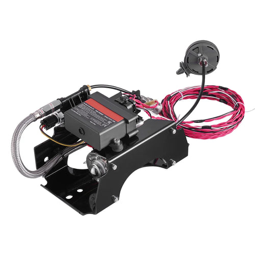 SucceBuy Air Shock Controller Kit 12V Air Compressor System Air Ride Suspension Compressor Kit w/ Single Path System for Truck