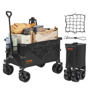 Load image into Gallery viewer, Amocart Collapsible Folding Wagon Beach Wagon Cart with All-Terrain Wheels Drink Holders Sports Wagon for Camping Shopping
