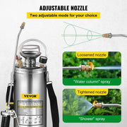 Load image into Gallery viewer, Amocart 4-12L Hand Powered Sprayer Stainless Steel Watering Spraying Sprinkling Atomizer Pump Home Ground Garden Cleaning Sprayer
