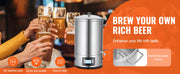 Load image into Gallery viewer, Amocart Electric Brewing System 8 GALLON Brewing Stock Pot All-in-One Home Beer Brewer 304 Stainless Steel Brewing Supplies
