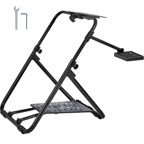 SucceBuy Foldable Racing Steering Wheel Stand Height Adjustable Universal Base Compatible with Logitech & Thrustmaster  Wheel