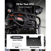 Bild in Galerie-Viewer laden, Amocart 6000LBS Electric Winch 12V ATV/UTV Winch with 49.2ft Synthetic Rope Wireless &amp; Wired Remote Control for Towing Off-Road
