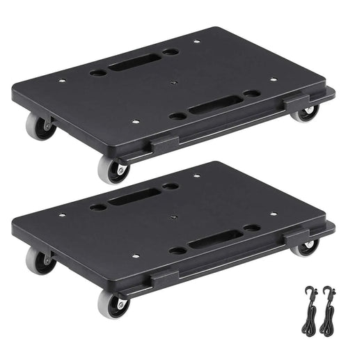 Amocart 2 Pack Furniture Mover Pallet Trolley 500 lbs Each Count with 4 Wheels Small Flat Dolly Cart for Industrial Machinery