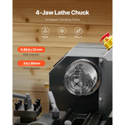Load image into Gallery viewer, SucceBuy 3 In / 10 In Lathe Chuck 4-Jaw T-key Fixing Screws Reversible Jaws HT300 Material Internal External for Metal Lathe Use - AMOCART
