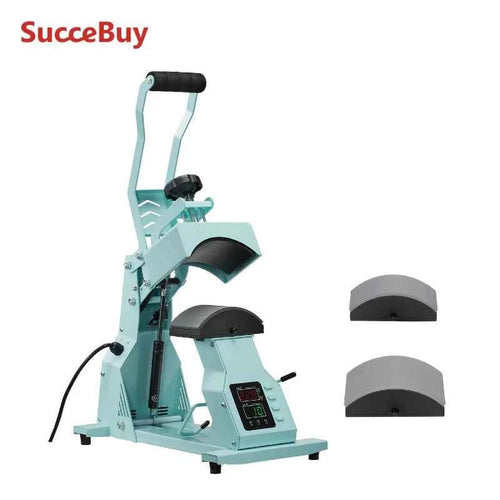 SucceBuy Hat Heat Press Machine w 2/4pcs Interchangeable Platens Precise Temperature and Time Control Hat  Heat Press