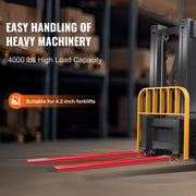 Load image into Gallery viewer, SucceBuy 1 Pair 72/82in Pallet Fork Extensions Sleeve Carbon Steel  with Pins Forklift Attachments for Warehouse Cargo Handling - AMOCART
