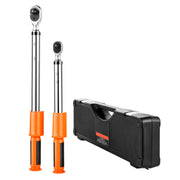 Load image into Gallery viewer, SucceBuy Digital Torque Wrench Set 2 Pieces1/2 3/8 Inch Drive 72-Tooth ±2% Torque Wrench w/Preset Value Buzzer LED Motorcycle - AMOCART

