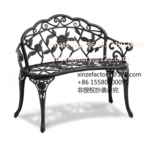 Customizable SucceBuy Outdoor Bench Wooden Metal Garden Bench for Outdoors 480 lbs Load Capacity