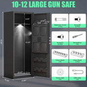 Load image into Gallery viewer, Amocart 3-8 Rifles Gun Safe with Digital Lock Gun Storage Cabinet Removable Shelf for Home Long Guns &amp; Pistols
