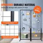 Amocart Grid Wall Panels Tower Wire Gridwall Display Racks Double Side Gridwall Panels for Art Craft Shows Retail Shop w/ Hooks