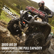 Load image into Gallery viewer, SucceBuy 3000lbs ATV/UTV Electric Winch 12V DC Steel Rope Winch with  39ft Cable Roller Wired Remote Control for Towing Off-Road

