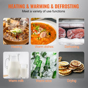 Load image into Gallery viewer, Amocart Electric Warming Tray 16.5"x 23.6"/11" Portable Tempered Glass Heating Tray with Temperature Control Perfect for Dinner
