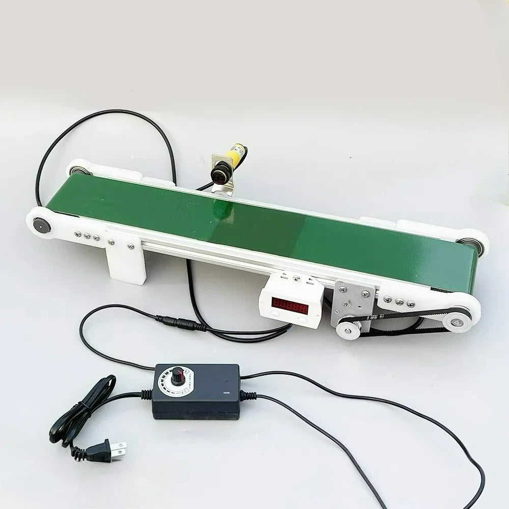 Customization 16*100cm Small Desktop Conveyor Belt Automatic Counter DIY Small Production Line Friction Experimental Device