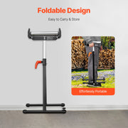 Load image into Gallery viewer, SucceBuy Roller Stand 250lbs/135lbs LBC Adjustable Height with 11.5in Polished Steel Roller Head Woodworking Extension Support - AMOCART

