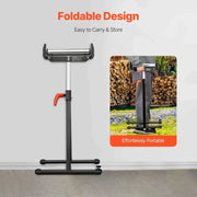 Load image into Gallery viewer, Amocart Roller Stand 250lbs/135lbs LBC Adjustable Height with 11.5in Polished Steel Roller Head Woodworking Extension Support

