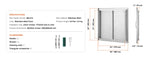 【Premium】Amocart BBQ Access Door Double Outdoor Kitchen Stainless Steel Flush Mount Door for BBQ Island Grilling Station Outsid