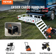 Load image into Gallery viewer, SucceBuy 47/53/60 in Hitch Cargo Carrier 400/500lb Capacity Trailer Hitch Mount Aluminum Cargo Basket for Truck Pickup Camping - AMOCART
