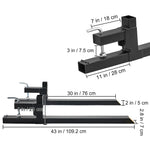 Amocart 43" Clamp on Pallet Forks 2000lbs Tractor Bucket Forks Heavy Duty Pallet Forks for Tractor Attachment Skid Steer
