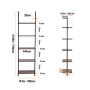 Load image into Gallery viewer, SucceBuy Industrial Pipe Shelf Wall-Mount Floating Rustic Wood Shelves Bracket Storage Rack Sundries Holder for Kitchen Bedroom - AMOCART
