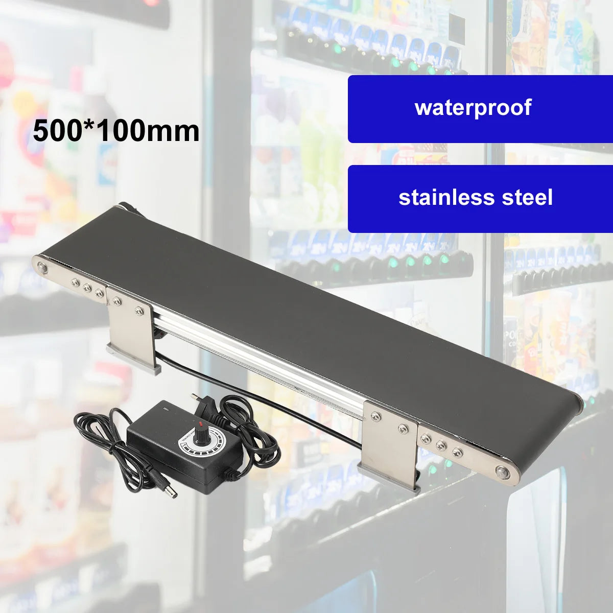 Mini Metal Desktop Conveyor Belt AC 100-240V DC 12V Electric Production Line Cargo Lane Friction Experiment Teaching Equipment