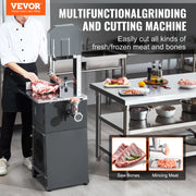 Load image into Gallery viewer, SucceBuy 550W 850W 1500W 1800W Commercial Electric Meat Bandsaw Stainless Steel Frozen Meat Cutter with Blade for Rib Pork Beef - AMOCART
