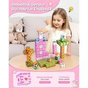Load image into Gallery viewer, Amocart 100PCS Magnetic Blocks Princess Castle Set Magnetic Building Cubes STEM Montessori Sensory Toys for Kids Birthday Gift
