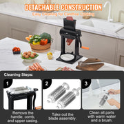 Load image into Gallery viewer, SucceBuy Commercial Meat Tenderizer Heavy Duty Stainless Steel Meat Tenderizer Machine Quick and Easy Manual Operation Kitchen - AMOCART
