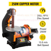 Load image into Gallery viewer, CustomizableFixed-Angle Sharpener Abrasive Cutting Edge Machine Knife Polish SucceBuy 250W Electric Disc Belt Sander Mini Table
