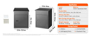 Bild in Galerie-Viewer laden, SucceBuy Package Delivery Boxes Galvanized Steel Wall Mount Waterproof Mailbox with Coded Lock Anti Theft Baffle for Curbside
