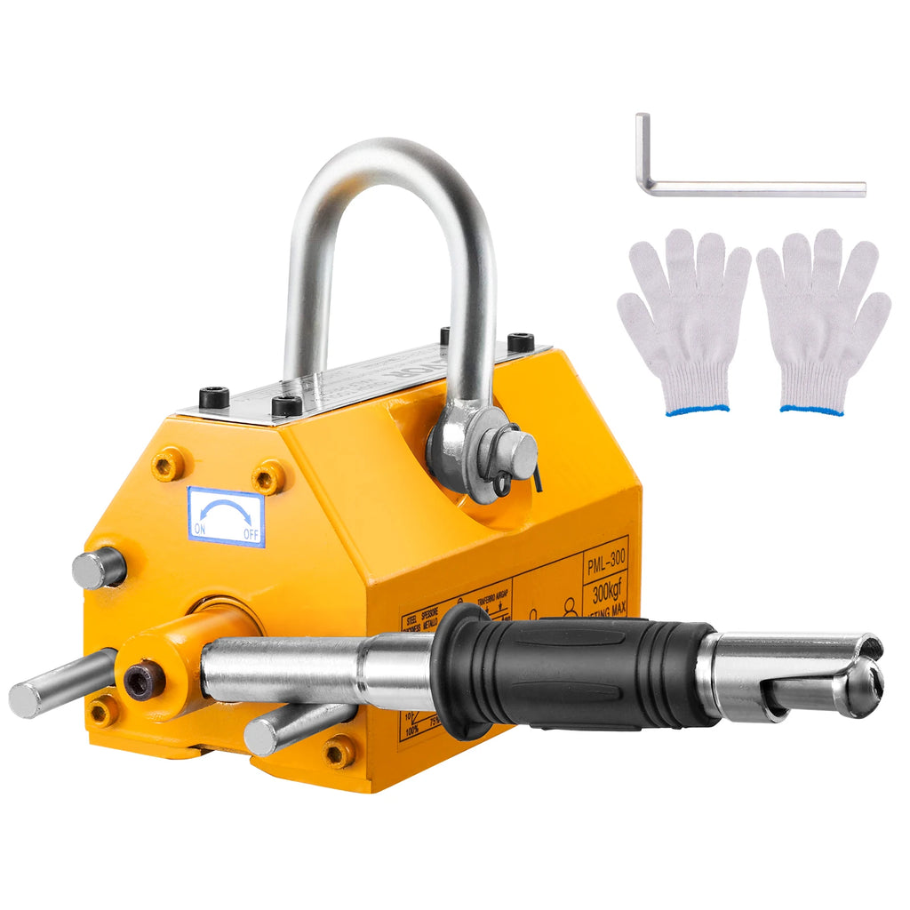 SucceBuy 100KG-2000KG Permanent Magnetic Lifter Pulling Capacity 2.5 Safety Factor Neodymium & Steel Lifting Magnet Lift Magnets