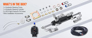Load image into Gallery viewer, SucceBuy Hydraulic Outboard Steering Kit 90HP/150HP/300HP &amp; Helm Pump and 24FT/26Ft Hose for Single Station Single-Engine Boats
