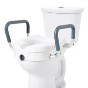 Bild in Galerie-Viewer laden, Amocart Raised Toilet Seat 5" Height Raised 350 lbs Weight Capacity for Round &amp;Elongated Toilet Twist Lock Installation Elderly
