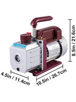 Amocart 4.5CFM 1/3HP  HVAC Refrigerant Vacuum Pump Refrigeration Single-Stage Set for Household Air Conditioning Vacuum Packing