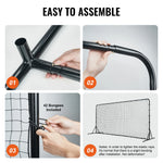 SucceBuy 12x6FT Soccer Rebounder Net Iron Soccer Training Equipment Sports Football Training Gift Perfect for Solo/Team Practice