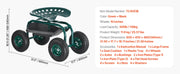 Load image into Gallery viewer, Amocart Garden Scooter with Seat 2in1 Rolling Garden Cart w/ Storage Bin Supports up to 227lbs Outdoor Wagon w/ Handle for Yard
