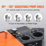 Amocart Drill Bits Sharpener 3-13mm Mill Grinder Sharpener Portable Sharpening Angle Grinder W/ 11 Collet for Factory Workshop