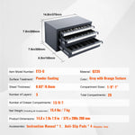 Amocart Steel Drill Dispenser Organizer Cabinet Storage Drill Bit Dispenser Cabinet Three-Drawer Drill Bit Organizer Cabinet