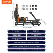 Load image into Gallery viewer, Amocart Racing Wheel Stand for G923 G920 G29 for Thrustmaster T248P Heavy Duty Steel Driving Simulator Cockpit

