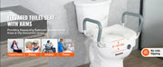 Bild in Galerie-Viewer laden, Amocart Raised Toilet Seat 5" Height Raised 350 lbs Weight Capacity for Round &amp;Elongated Toilet Twist Lock Installation Elderly
